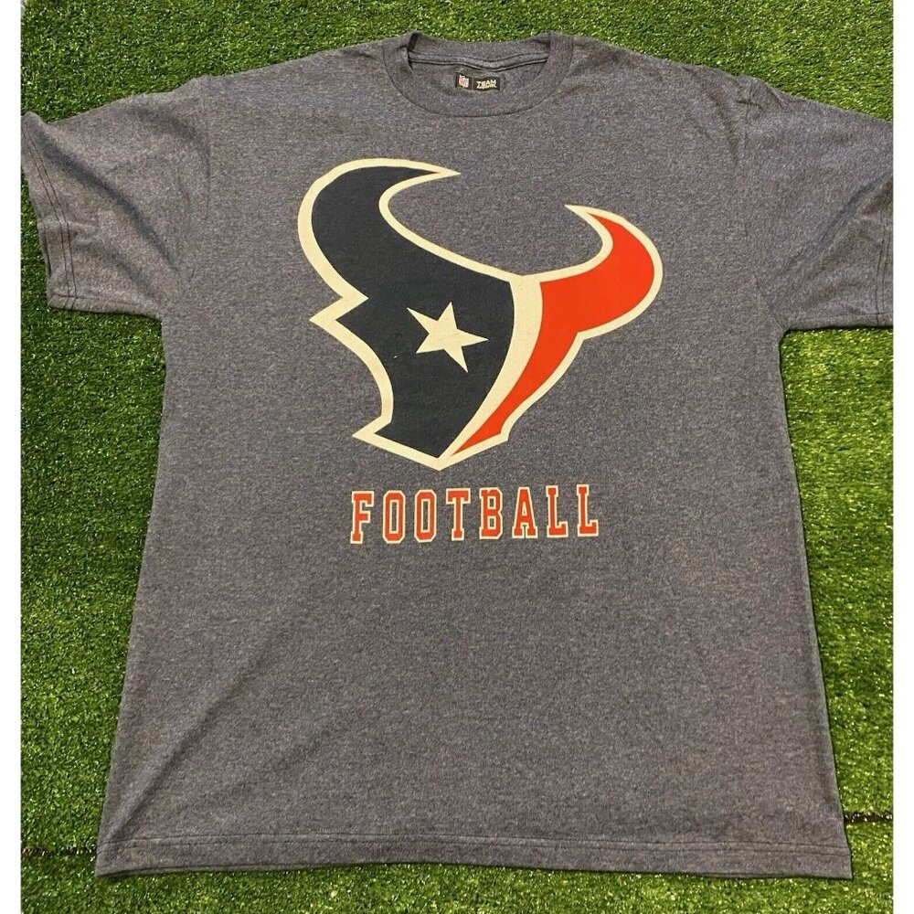 Houston Texans shirt large big logo Y2K mens gray adult unise JJ Watt